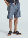 【Universal Works】Fatigue Short In Indigo Chambray / 淺靛藍色 水手布 軍風短褲