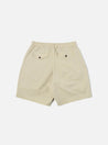 【Universal Works】Pleated Track Short In Stone Paper Touch Cotton / 絲質客製棉布 寬鬆短褲
