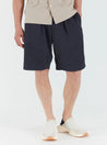【Universal Works】Pleated Track Short In Stone Paper Touch Cotton / 絲質客製棉布 寬鬆短褲