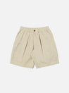【Universal Works】Pleated Track Short In Stone Paper Touch Cotton 