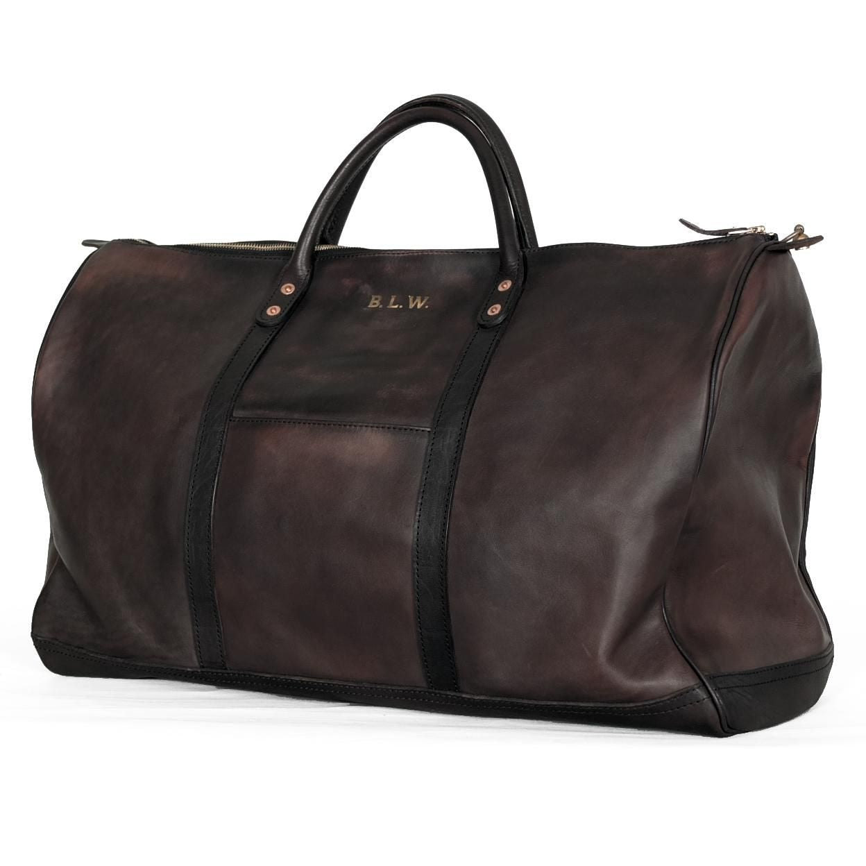 VASCO】Leather Travel Boston Bag – Blue Beach Denim