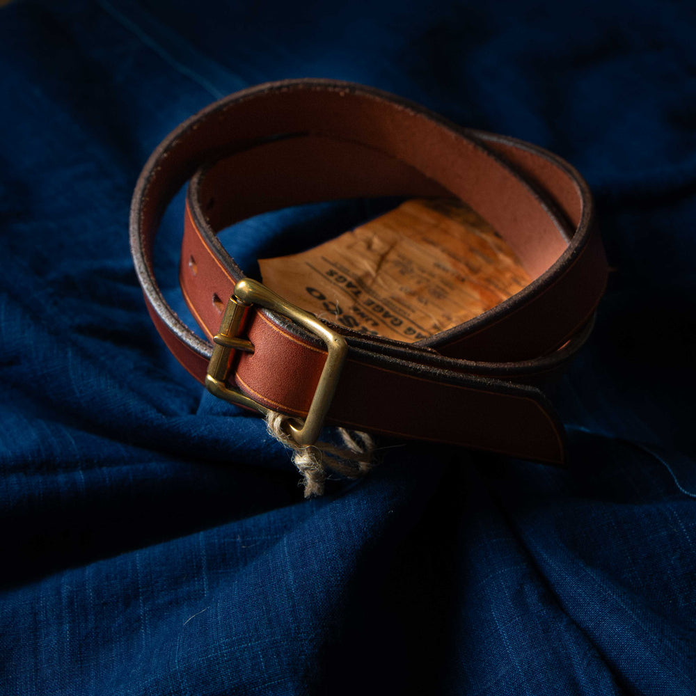 VASCO Leather Garrison Belt Narrow Camel