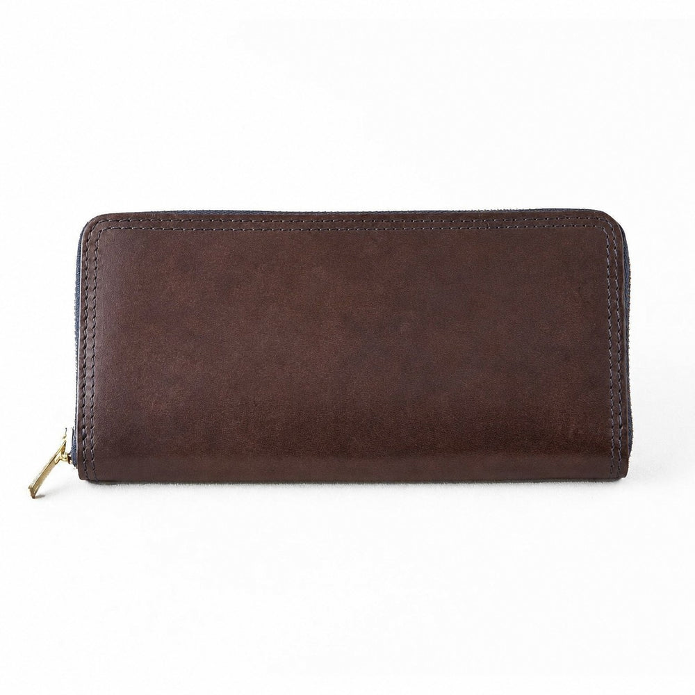 VASCO Leather Voyage Round Zip Long Wallet Brown