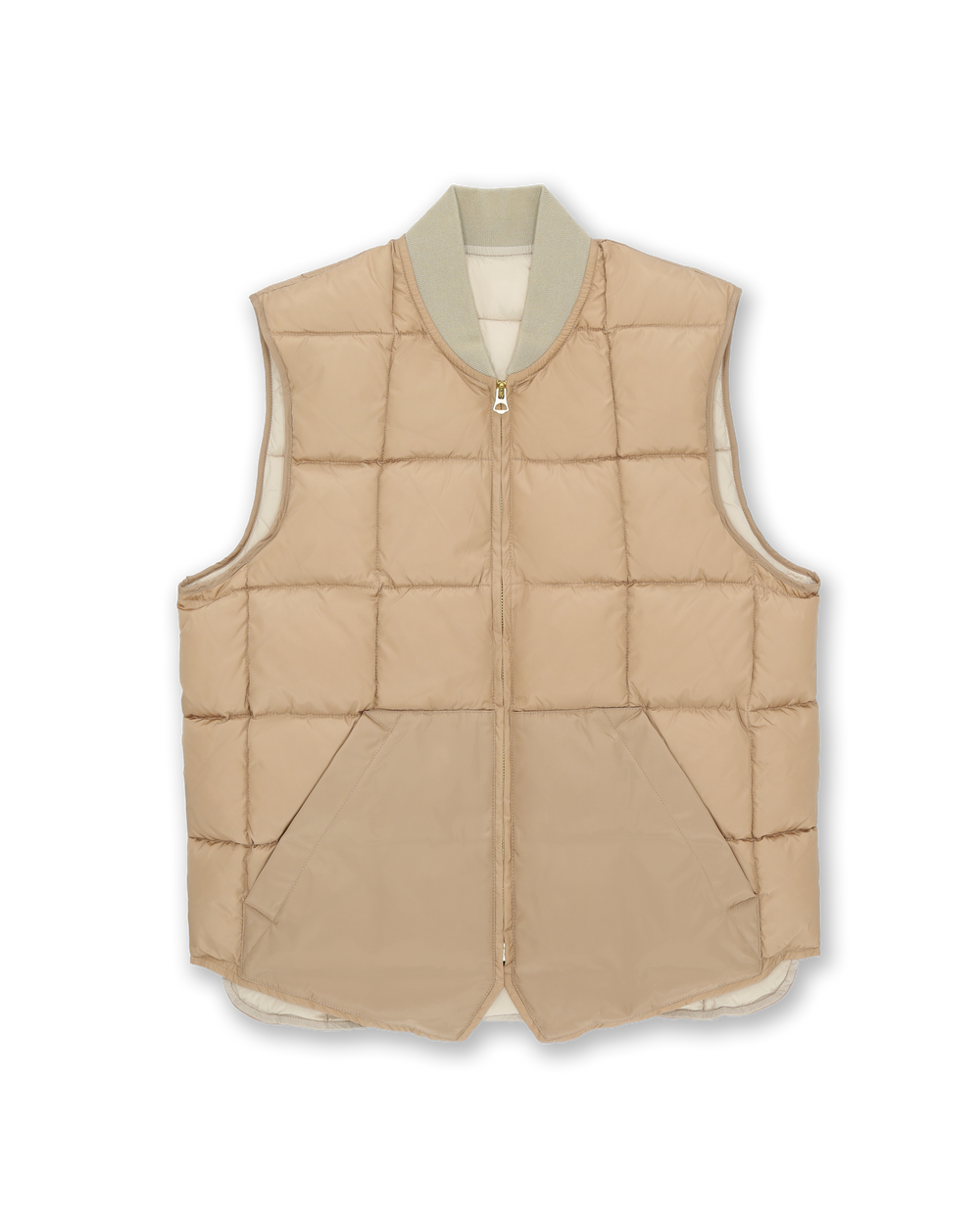 Fortela】Vest1 Nylon Padded Vest CAMEL – Blue Beach Denim
