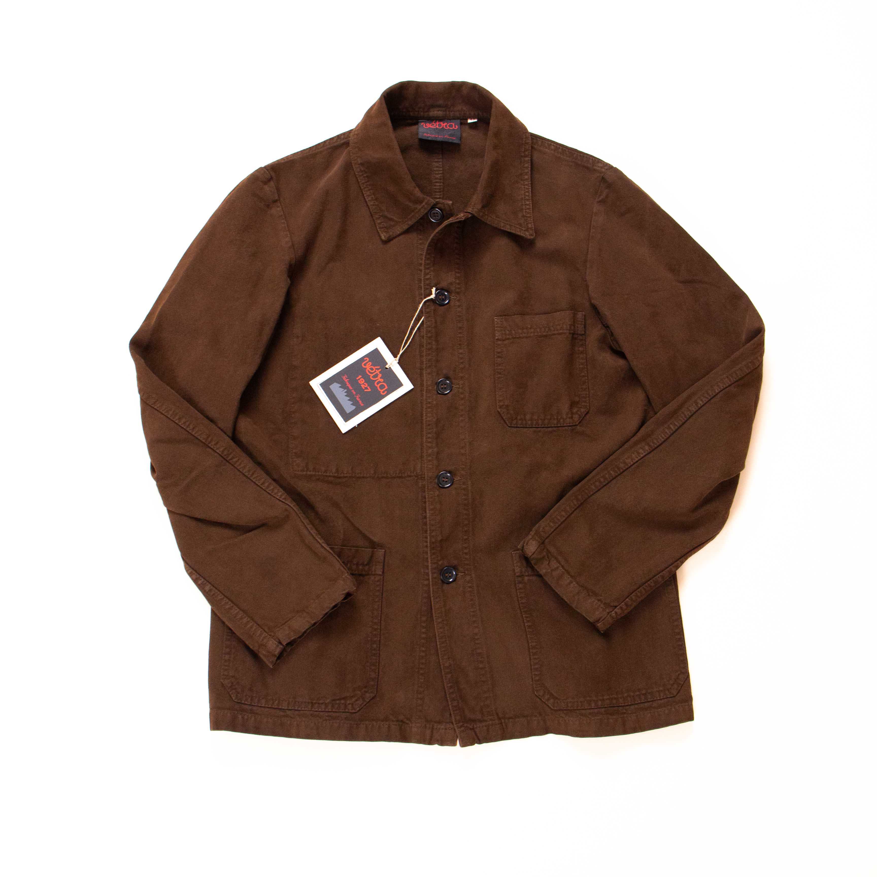 Vetra】French Chore Jacket Brushed Canvas Conifer – Blue Beach Denim