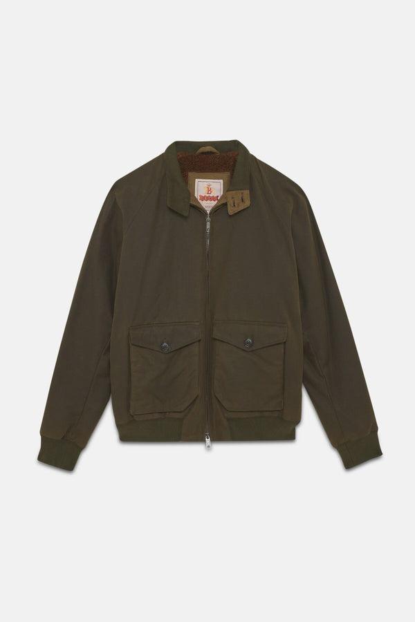 Baracuta】Waxed G9 AF Pocket Deep Moss – Blue Beach Denim