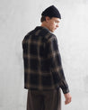 【WAX London】Whiting Overshirt Black Beige 襯衫外套 旗艦立體格紋 黑/卡其