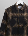 【WAX London】Whiting Overshirt Black Beige 襯衫外套 旗艦立體格紋 黑/卡其