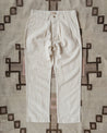 【WYTHE】Pleated Slub Cotton Linen Twill Chino - Unbleached 原棉色棉麻混紡高腰寬鬆直筒卡其褲