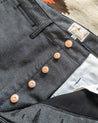【WYTHE】Japanese Wabash Stripe Moleskin Chinos - Charcoal Smoke Pants 炭煙灰拔染鼴鼠皮直筒長褲