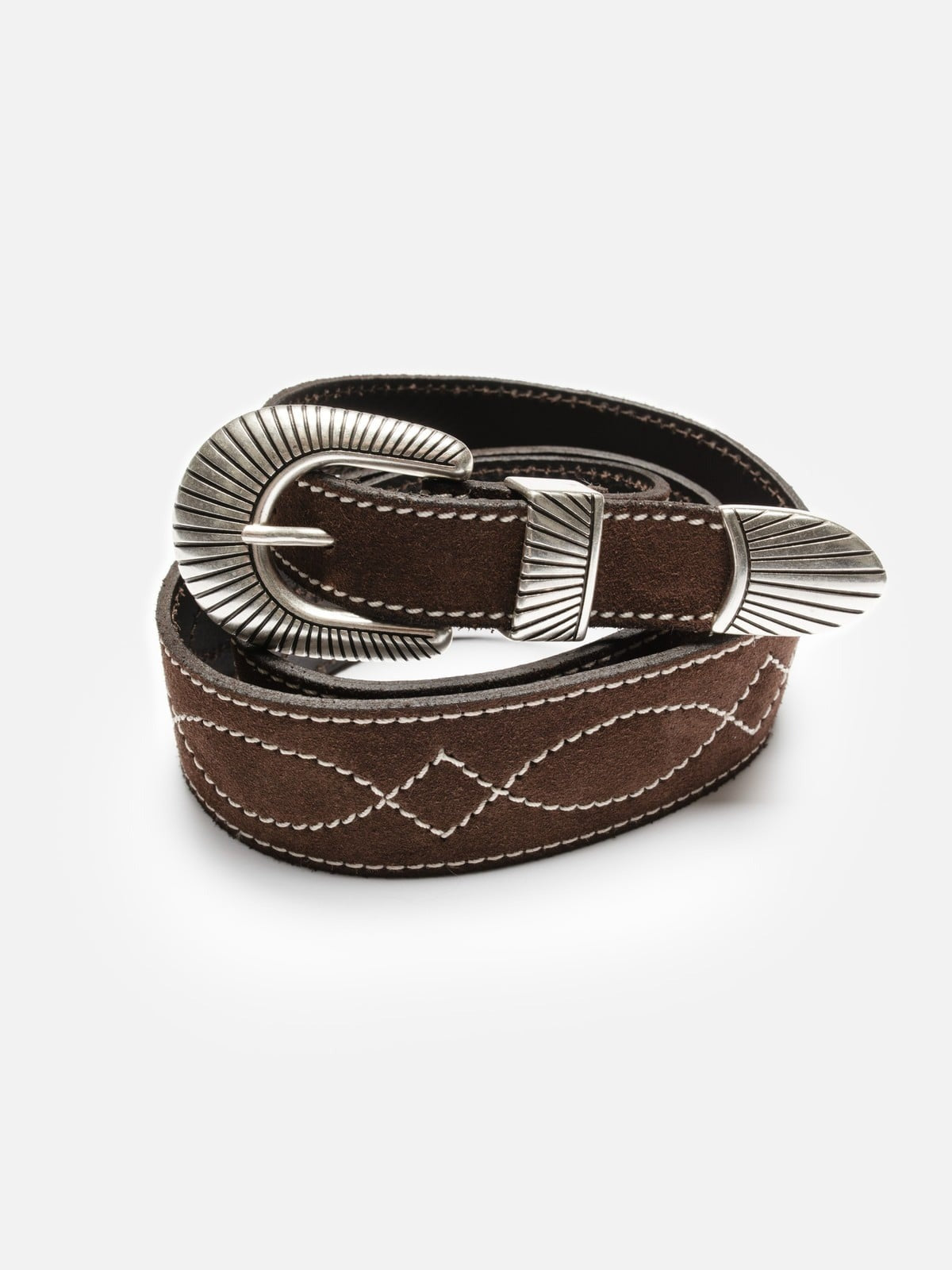 Nudie Jeans】Western Ranch Suede Belt Toffee Brown – Blue  display picture 1