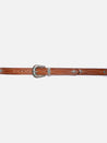 【Nudie Jeans】Western Embellished Belt Toffee Brown 雕花松石鑲嵌太妃棕西部皮帶