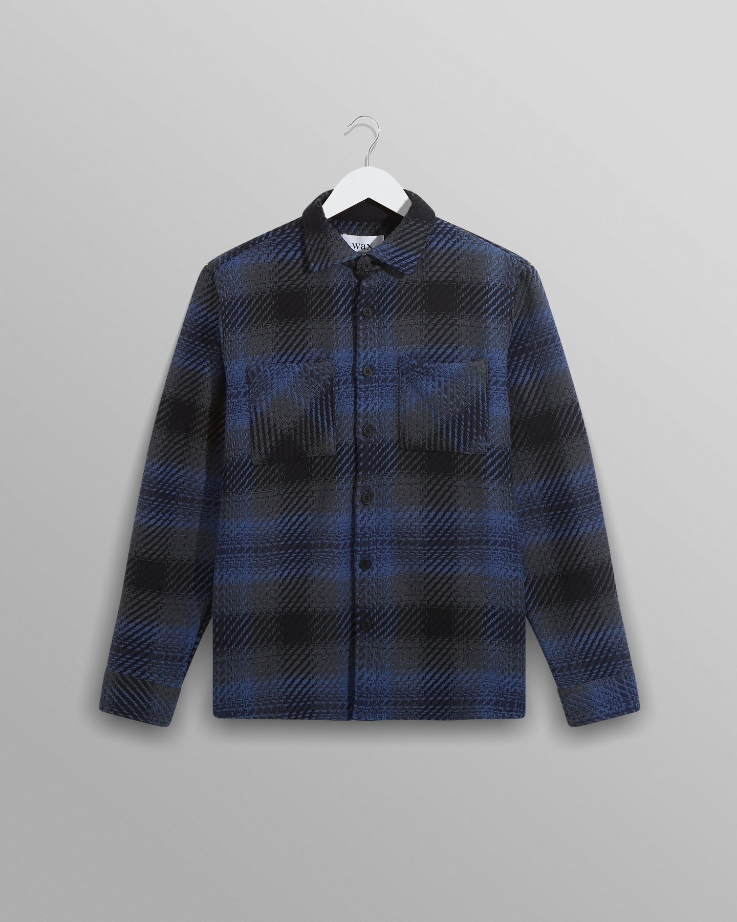 WAX London】Whiting Overshirt Navy/Blue Dusk Check – Blue Beach Denim