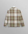 【WAX London】Whiting Overshirt Sage/Ecru Ombre Check