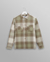 【WAX London】Whiting Overshirt Sage/Ecru Ombre Check
