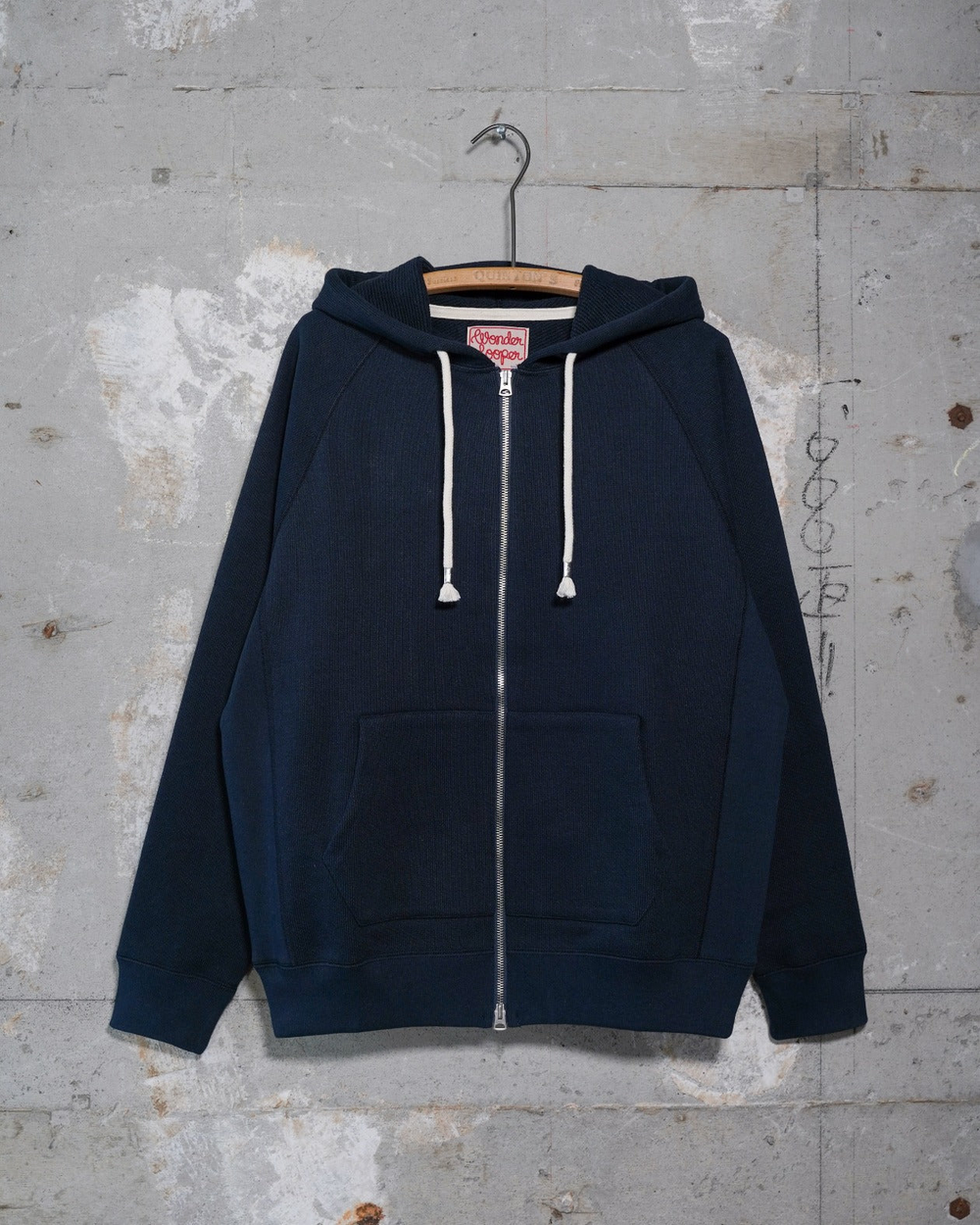 Zip Hoodie Double Heavyweight French Terry Navy