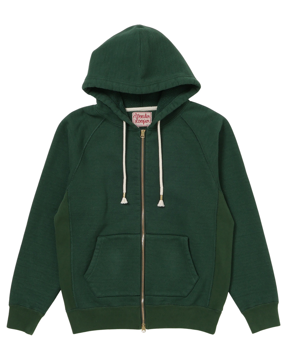 Zip Hoodie Double Heavyweight French Terry Racing Green