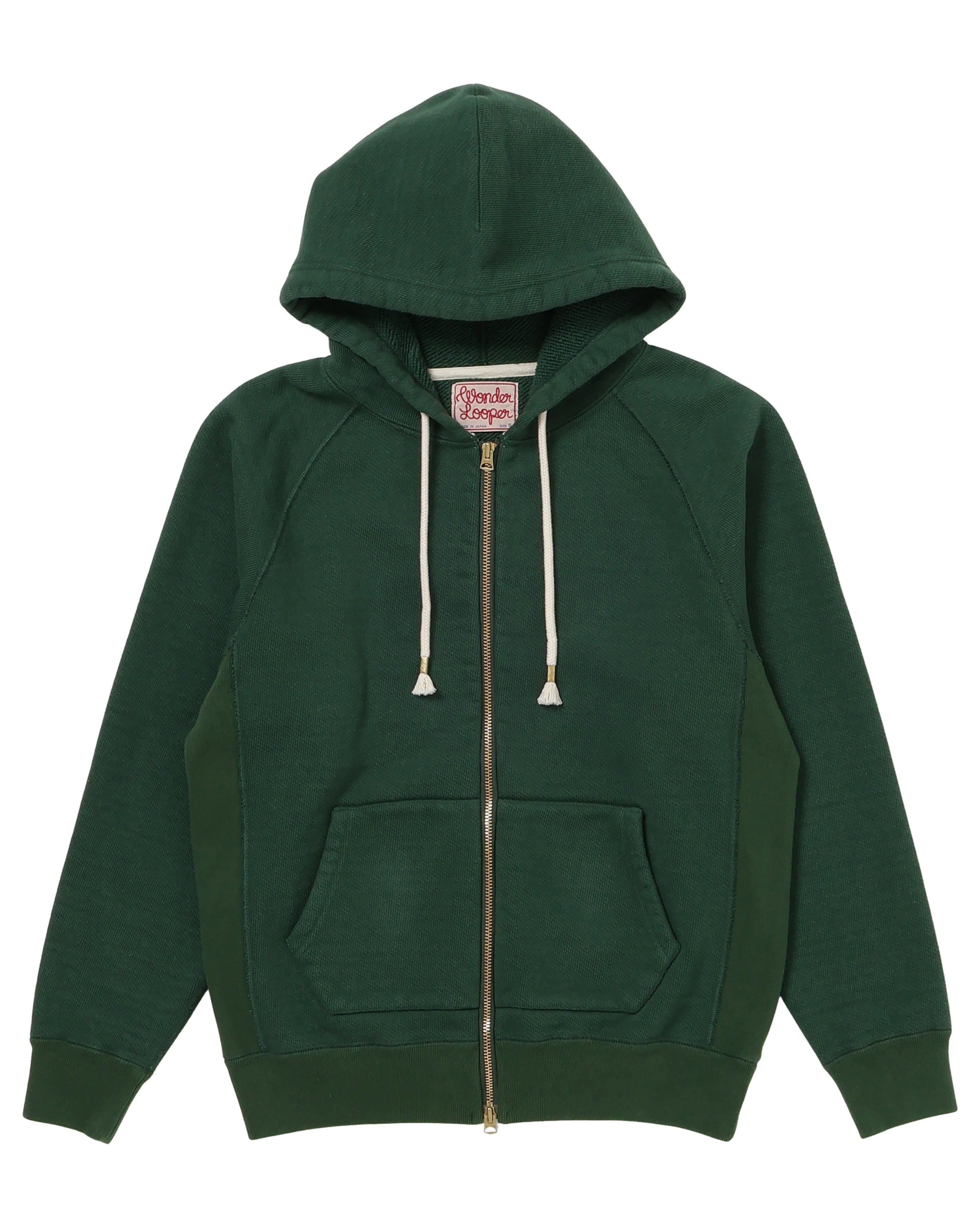 Wonder Looper】Zip Hoodie Double Heavyweight French Terry - Racing