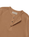 【Wonder Looper】Henley - Foxfibre® Heavyweight Waffle - Coyote 70