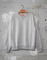 【Wonder Looper】Pullover Crewneck - Fleeced Foxfibre® - Heather Grey 