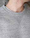 【Wonder Looper】Pullover Crewneck - Fleeced Foxfibre® - Heather Grey 