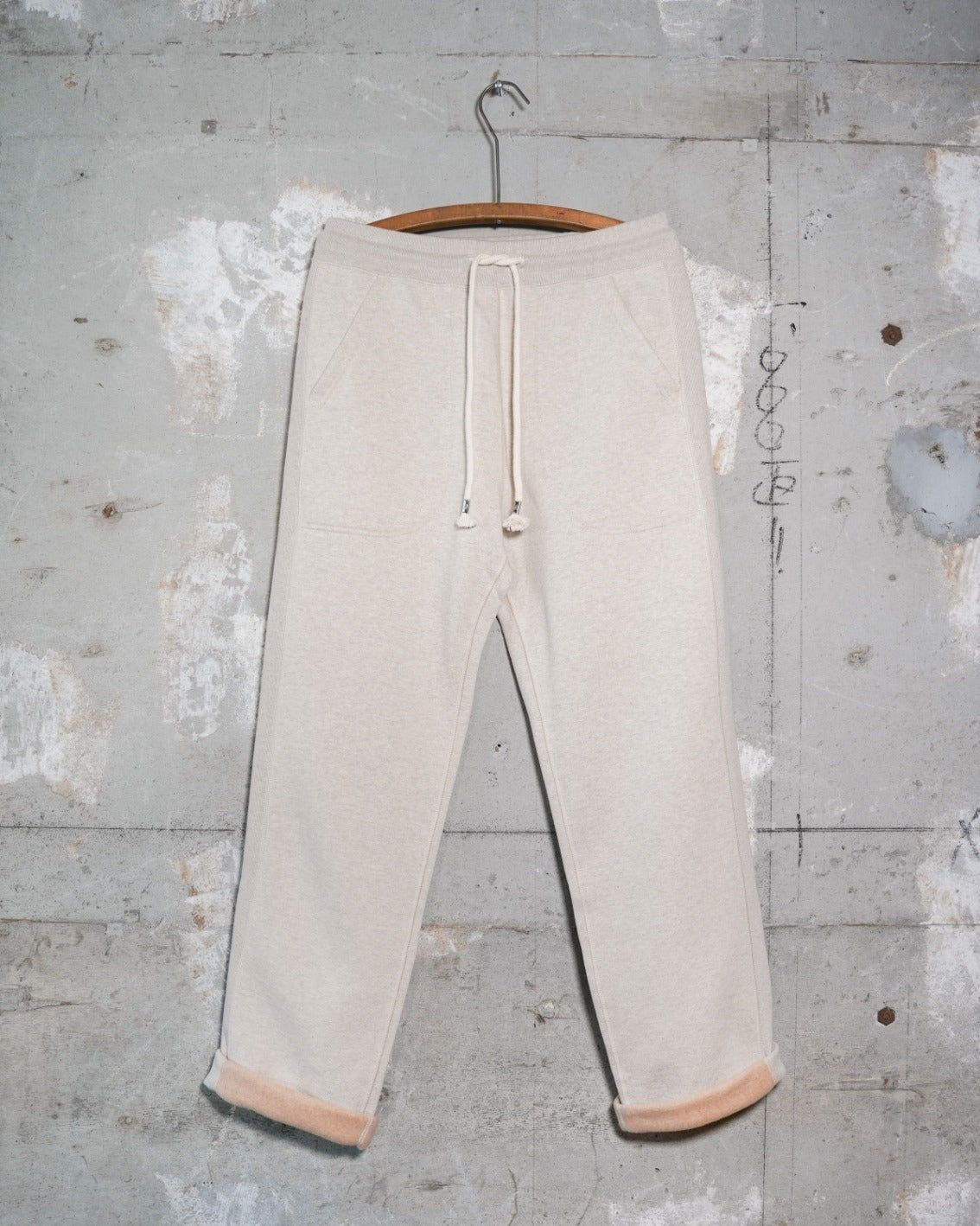 Wonder Looper】Sweatpants - Fleeced Foxfibre® - Oatmeal – Blue