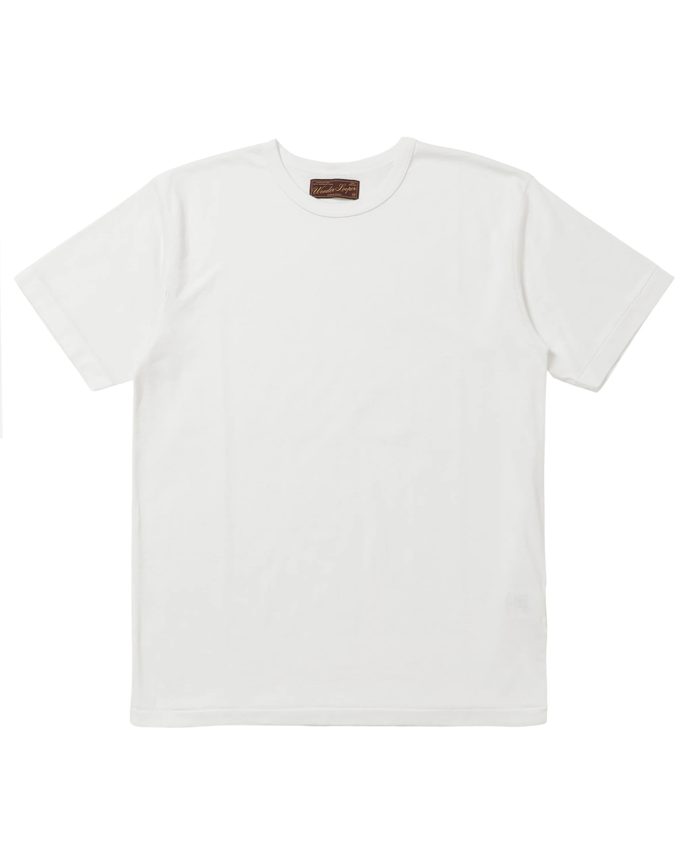 Wonder Looper】Ultimate Pima Tsuriami Crewneck T-shirt - White