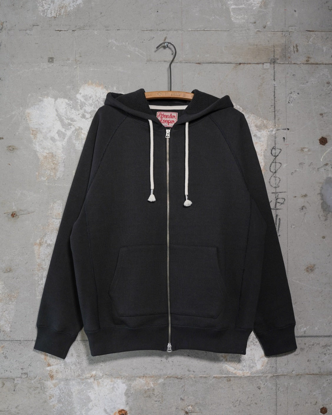 Wonder Looper】Zip Hoodie Double Heavyweight French Terry - Sumi