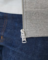 【Wonder Looper】Zip Hoodie - Fleeced Foxfibre® - Heather Grey 
