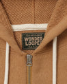 【Wonder Looper】Zip Hoodie - Foxfibre® Double Heavyweight French Terry - Coyote 80 