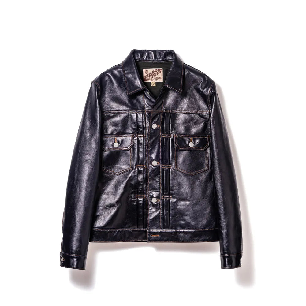 Y'2 Leather】IB-141 Indigo Horse Type II Jean Jacket – Blue Beach Y'2 Leather】IB-141 Indigo Horse Type II Jean Jacket – Blue Beach