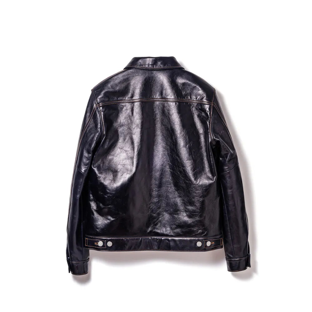 4/1 とさ LEATHER TYPE-2 Y'2 Leather】IB-141 Indigo Horse Type II Jean Jacket – Blue Beach
