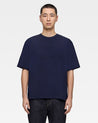 【MOMOTARO】YARN DYED S/S TEE INDIGO 靛藍繩染辛巴威棉寬鬆短袖上衣