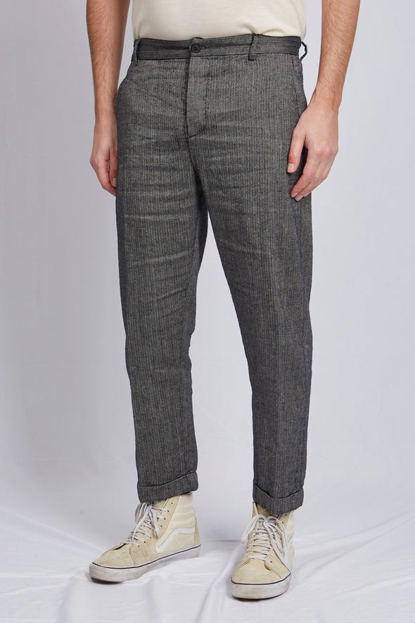 【Blue de Genes】ALVISE Hemp Wool Spina Marcata 3213 