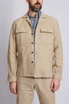 【ABCL Garments】AMEDEO hemp cotton beige stripe 3217 