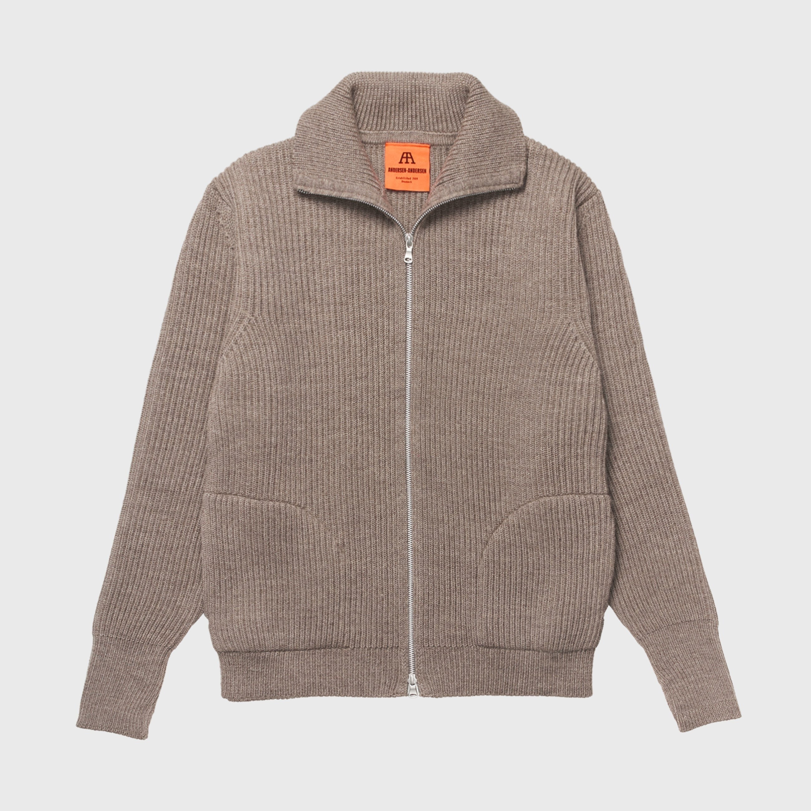 ANDERSEN－ANDERSEN ウール　厚手　サイズM ベージュ Andersen Andersen】Full Zip Pocket Jacket Natural Taupe – Blue
