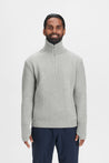 【Andersen Andersen】Navy Half-Zip Light Grey 