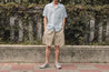 【Universal Works】Camp Shirt In Blue Nisi Cotton