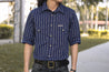 【Indigofera】Randy Shirt Cotton Stripe Indigo White