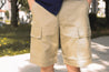 【Universal Works】MW Cargo Short In Stone Fine Twill / 3x1輕磅斜紋 高支數精緻棉布 工裝短褲