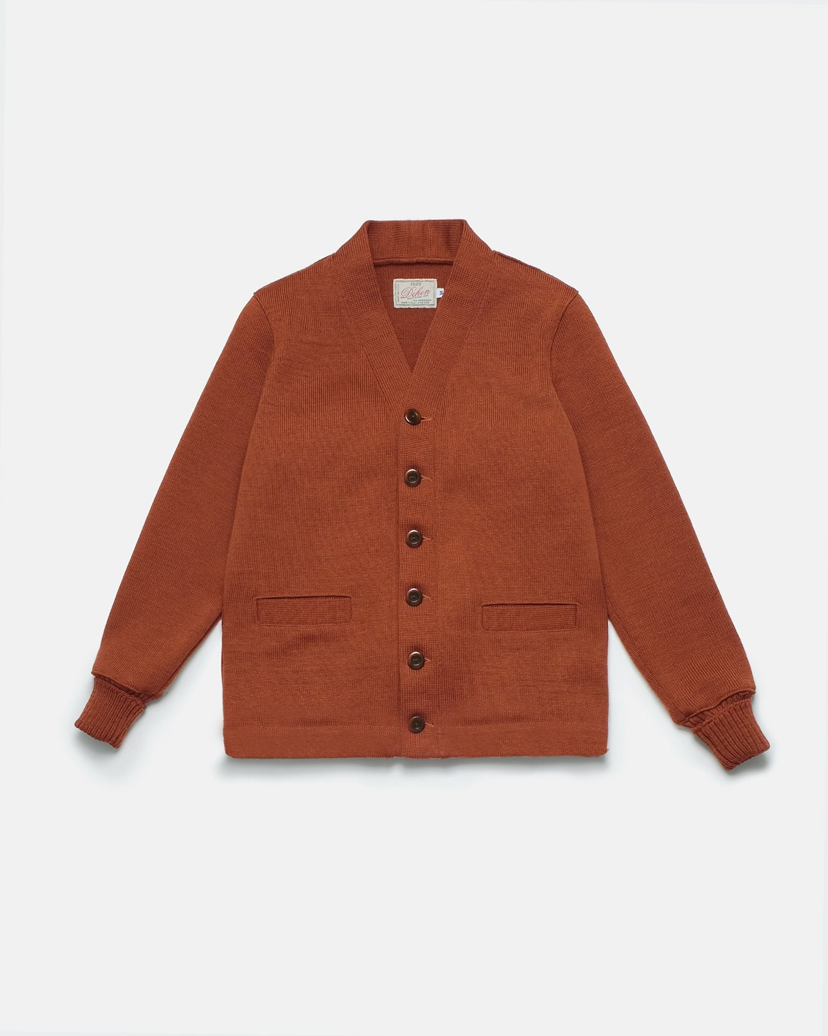 Dehen 1920】Classic Cardigan Burnt Orange – Blue Beach Denim