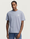【DENHAM】ASPECT BOXY TEE CJ FLINTSTONE BLUE 骨手剪刀刺繡淺藍色寬鬆圖Tee