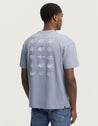 【DENHAM】ASPECT BOXY TEE CJ FLINTSTONE BLUE 骨手剪刀刺繡淺藍色寬鬆圖Tee
