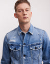 【DENHAM】Amsterdam Jacket 阿姆斯特丹 三代牛仔外套 90年代復古石洗 大量破壞補丁