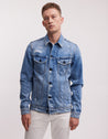 【DENHAM】Amsterdam Jacket 阿姆斯特丹 三代牛仔外套 90年代復古石洗 大量破壞補丁