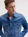 【DENHAM】Amsterdam Jacket 阿姆斯特丹 三代牛仔外套 中藍水洗 合身版型