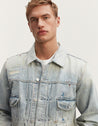【DENHAM】NORTON JACKET ALWRP 一二代多年復古補丁潑漆牛仔外套