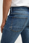 【DENHAM】Ridge ACS Slim Straight Jeans / 中淺藍刷色 微彈性 赤耳布料 修身直筒牛仔褲