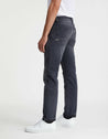 【DENHAM】Ridge MIIZ5YBS Slim Straight Jeans / 全義大利製 中淺黑色補釘破壞 赤耳布邊 修身直筒牛仔褲