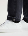 【DENHAM】Ridge MIIZ5YBS Slim Straight Jeans / 全義大利製 中淺黑色補釘破壞 赤耳布邊 修身直筒牛仔褲